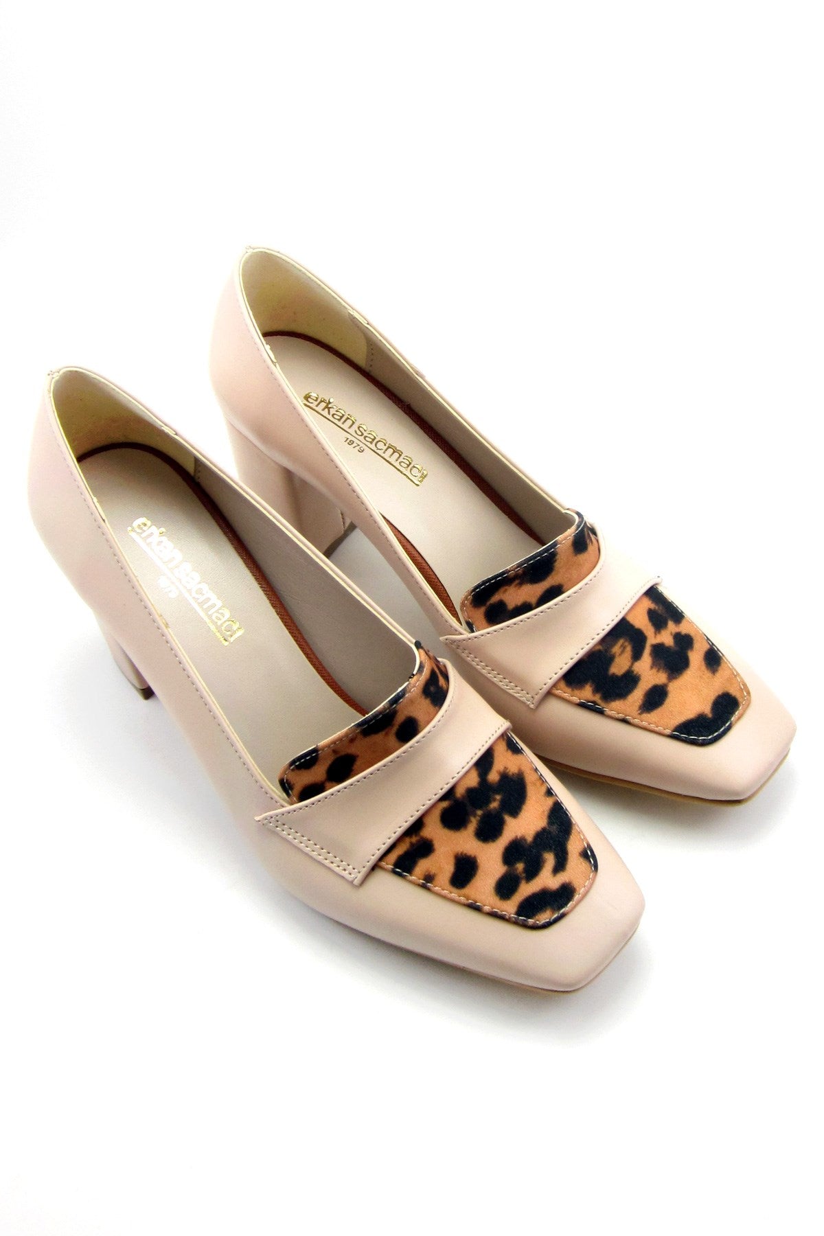 Della Ten Leopar Kalın Topuklu Ayakkabı