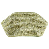 (ES0010EC) Sema Altın Simli El Örgüsü Burslu Orta Boy El Çantası