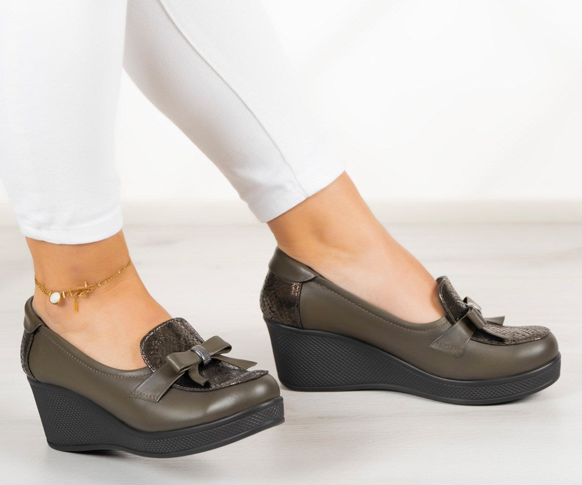 Emma Haki Hakiki Deri Dolgu Topuklu Günlük Ayakkabı