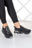 Almendra Platin Streç Taşlı Sneaker