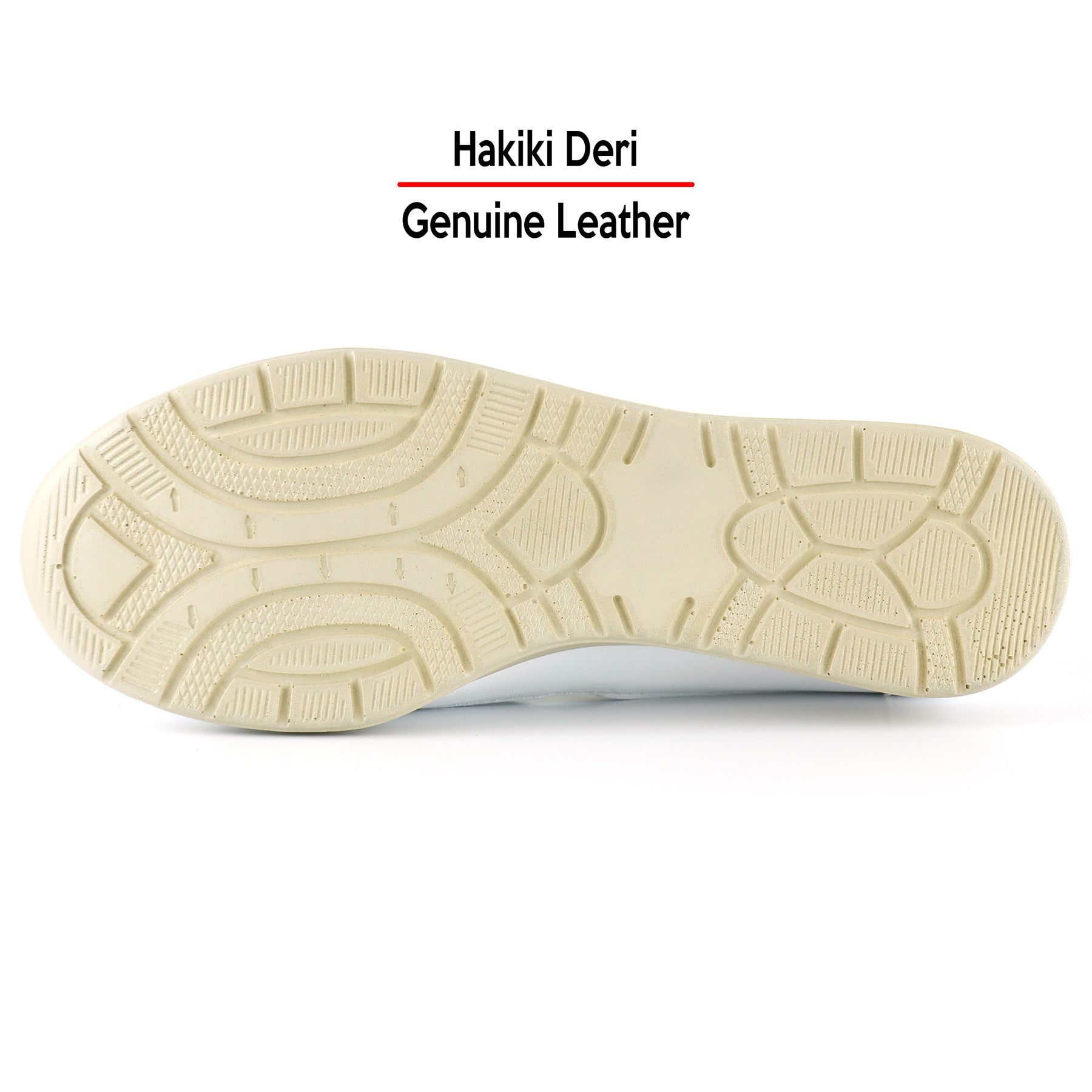 Aida Beyaz Hakiki Deri Kesik Detaylı Lastikli Slip-On Günlük Ayakkabı