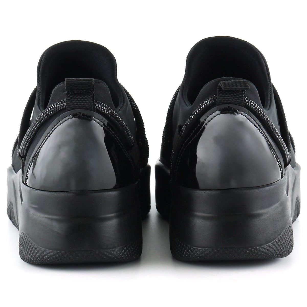 Barbara Siyah Streç Taşlı Sneaker