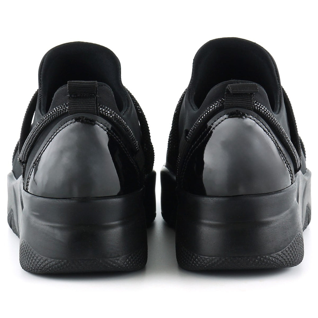Barbara Siyah Streç Taşlı Sneaker