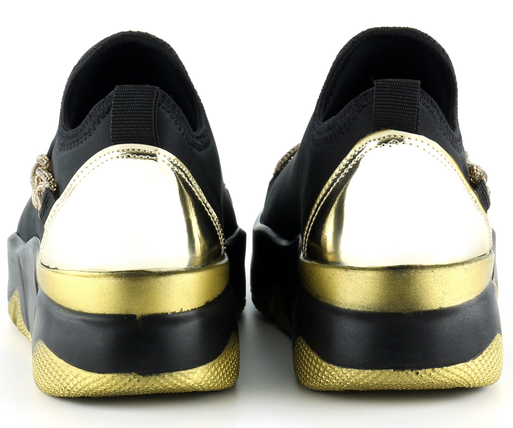 Maggie Altın Streç Zincirli Sneaker