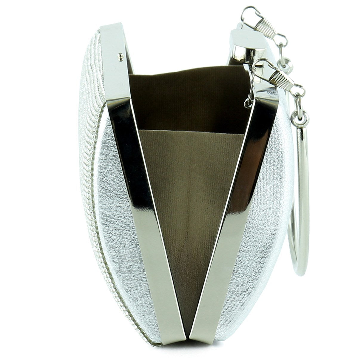 Lame Kristal Taşlı Metal Saplı Abiye El Çantası ( ES0015AC )