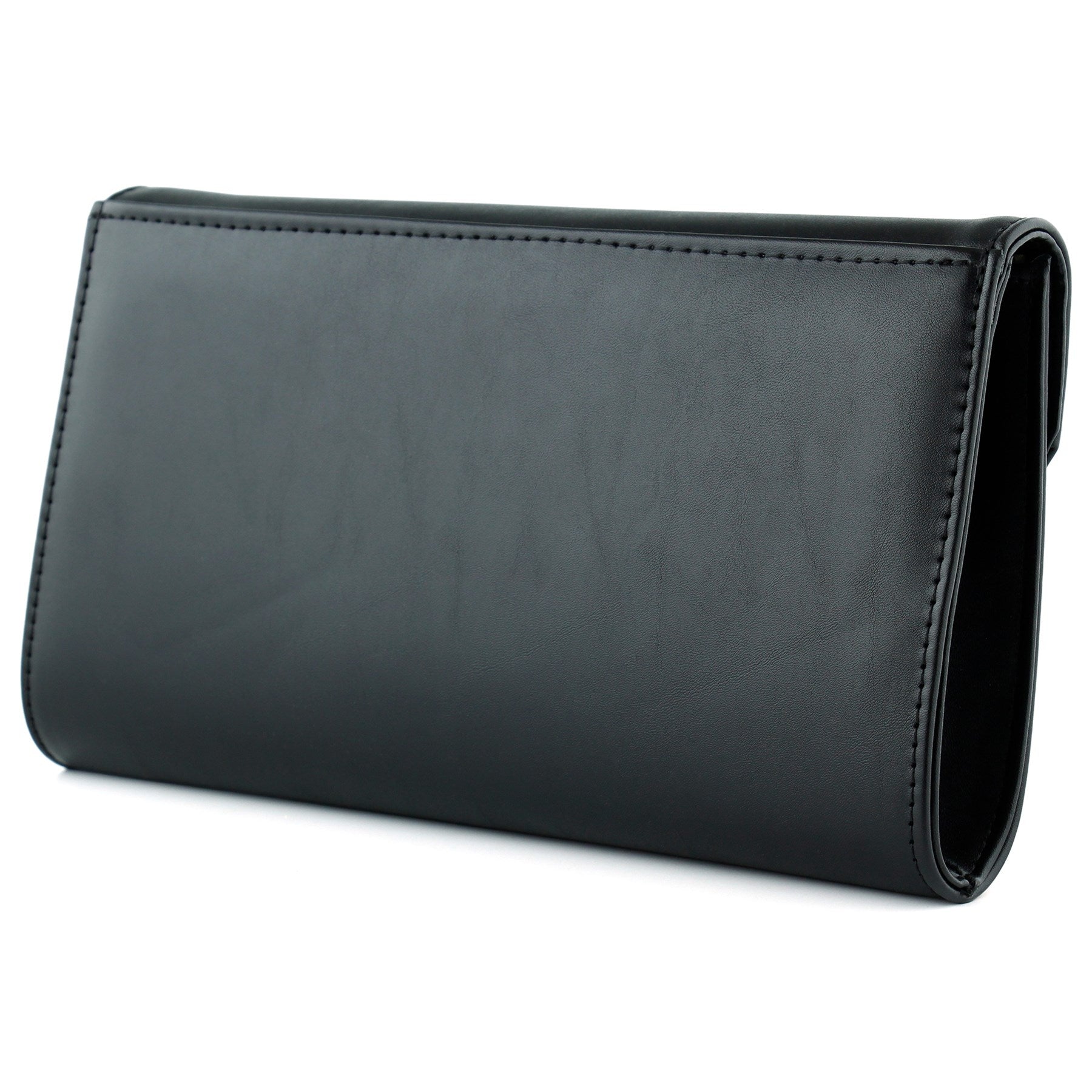 (ES0018AC) Siyah Zincir Askılı Manyetik Kapaklı İç Cepli Zarif Abiye El Çantası