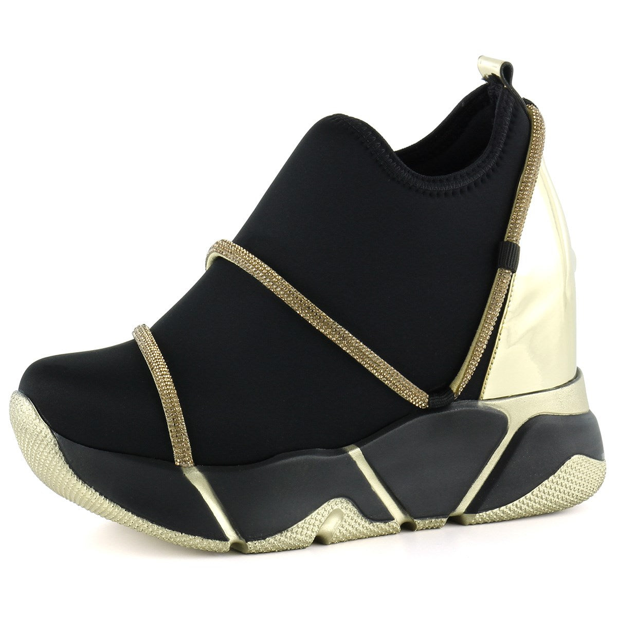 Barbara Altın Streç Gizli Dolgu Günlük Ayakkabı