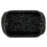 (ES0010EC) Sema Siyah Simli El Örgüsü Burslu Büyük Boy El Çantası