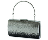 Antrasit Saten Degrade Kristal Taşlı Metal Saplı Abiye El Çantası ( ES0014AC )