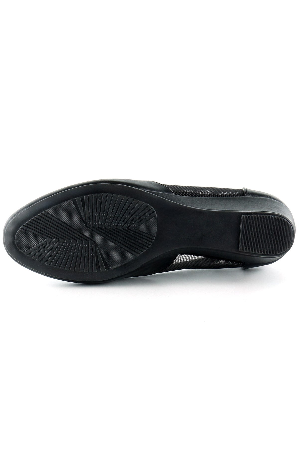 Evelyn Siyah Fileli Dolgu Topuklu Ayakkabı