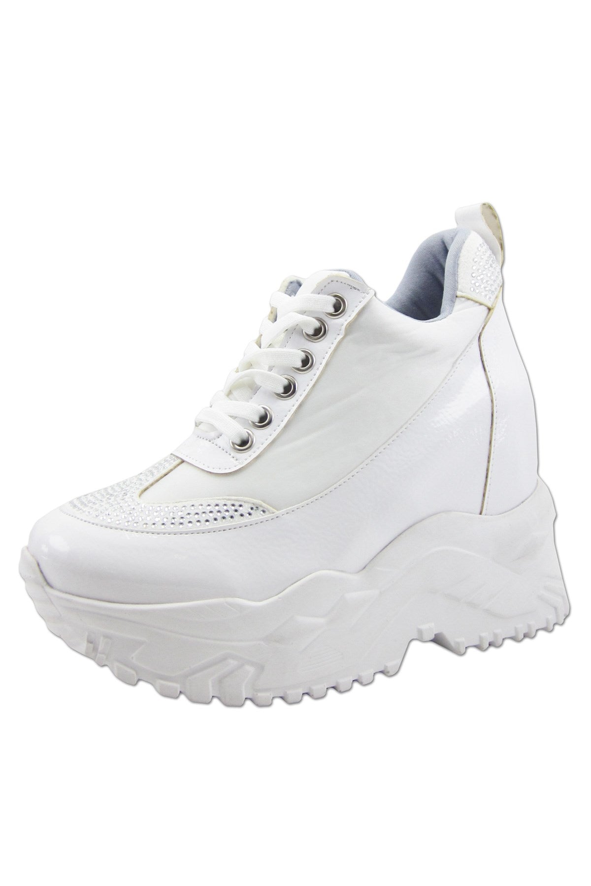 Tatyana Beyaz Taşlı Gizli Dolgu Günlük Ayakkabı