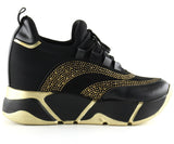 Eleanor Altın Süet Streç Gizli Dolgu Günlük Ayakkabı