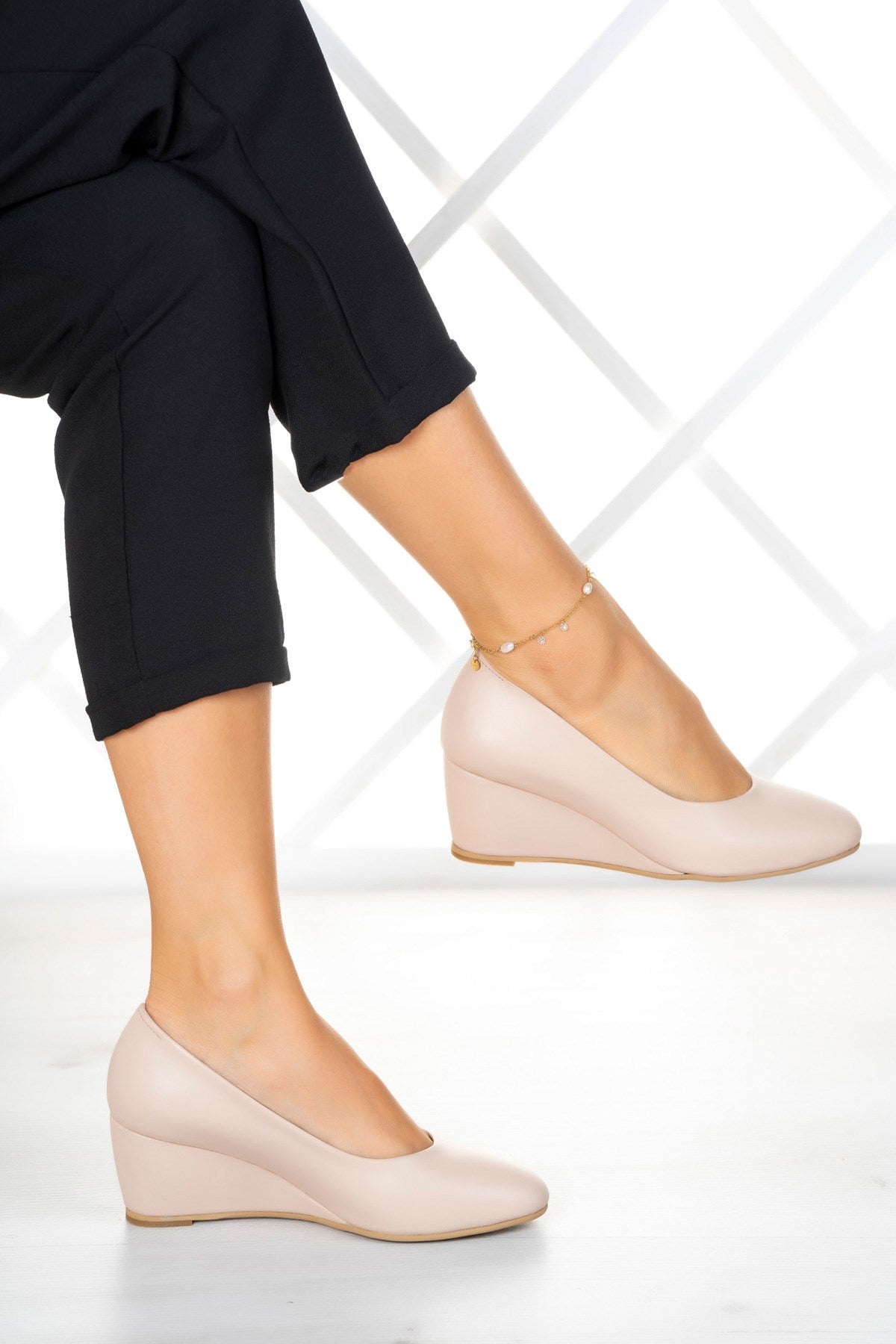 Maya Ten Dolgu Topuklu Ayakkabı