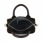 (VSN5019OC) Kahve Hakiki Dana Süet Fermuarlı Askılı İç Cepli Küçük Boy Günlük Omuz Çantası