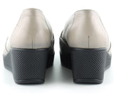 Dafne Vizon Hakiki Deri Tokalı Yuvarlak Burun Dolgu Topuklu Günlük Ayakkabı