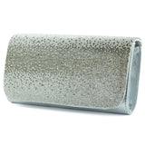 (ES0019AC) Lame Degrade Kristal Taşlı Zincir Askılı Manyetik Kapaklı Abiye El Çantası