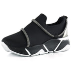 Barbara Platin Streç Taşlı Sneaker