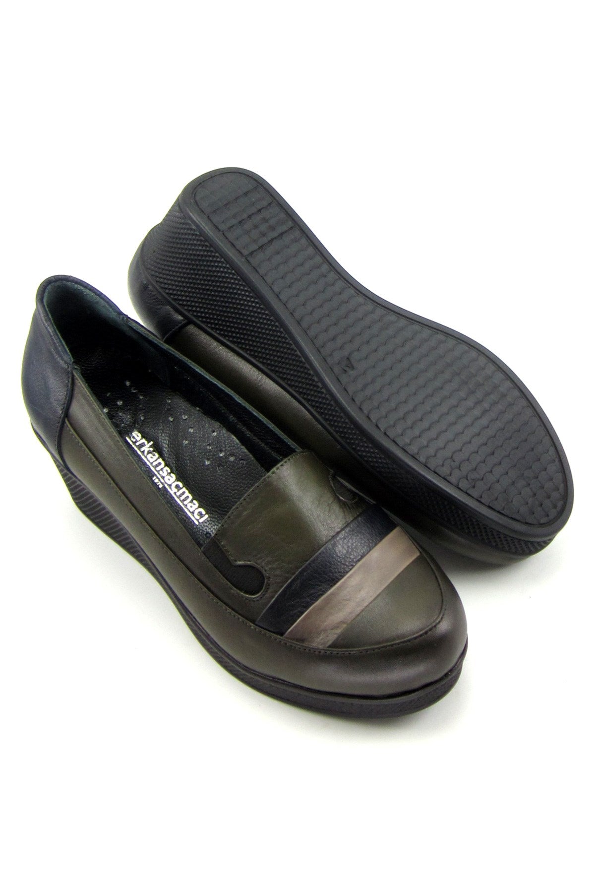 Anya Haki Hakiki Deri Dolgu Topuklu Günlük Ayakkabı