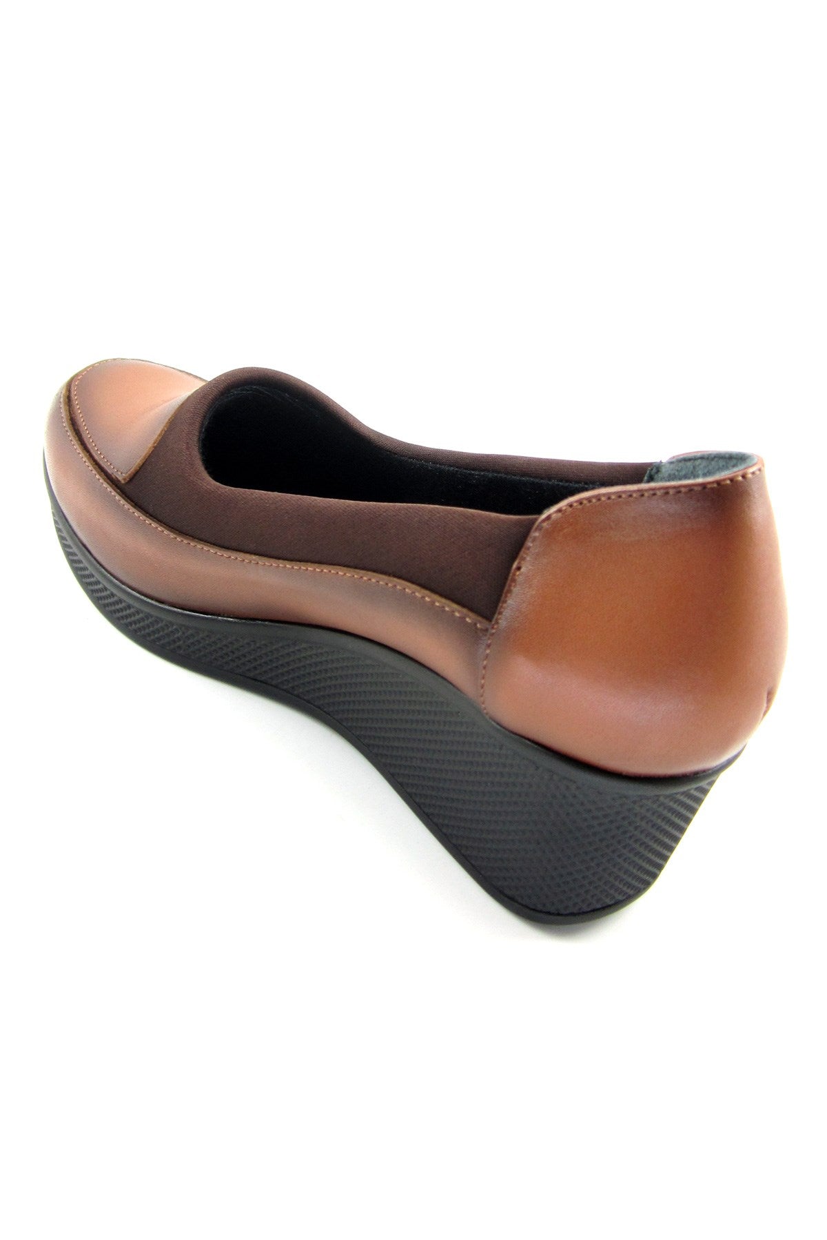 Priscilla Taba Hakiki Deri Dolgu Topuklu Streç Günlük Ayakkabı