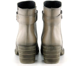 Zandra Vizon Hakiki Deri Yandan Fermuarlı Kalın Topuklu Bot