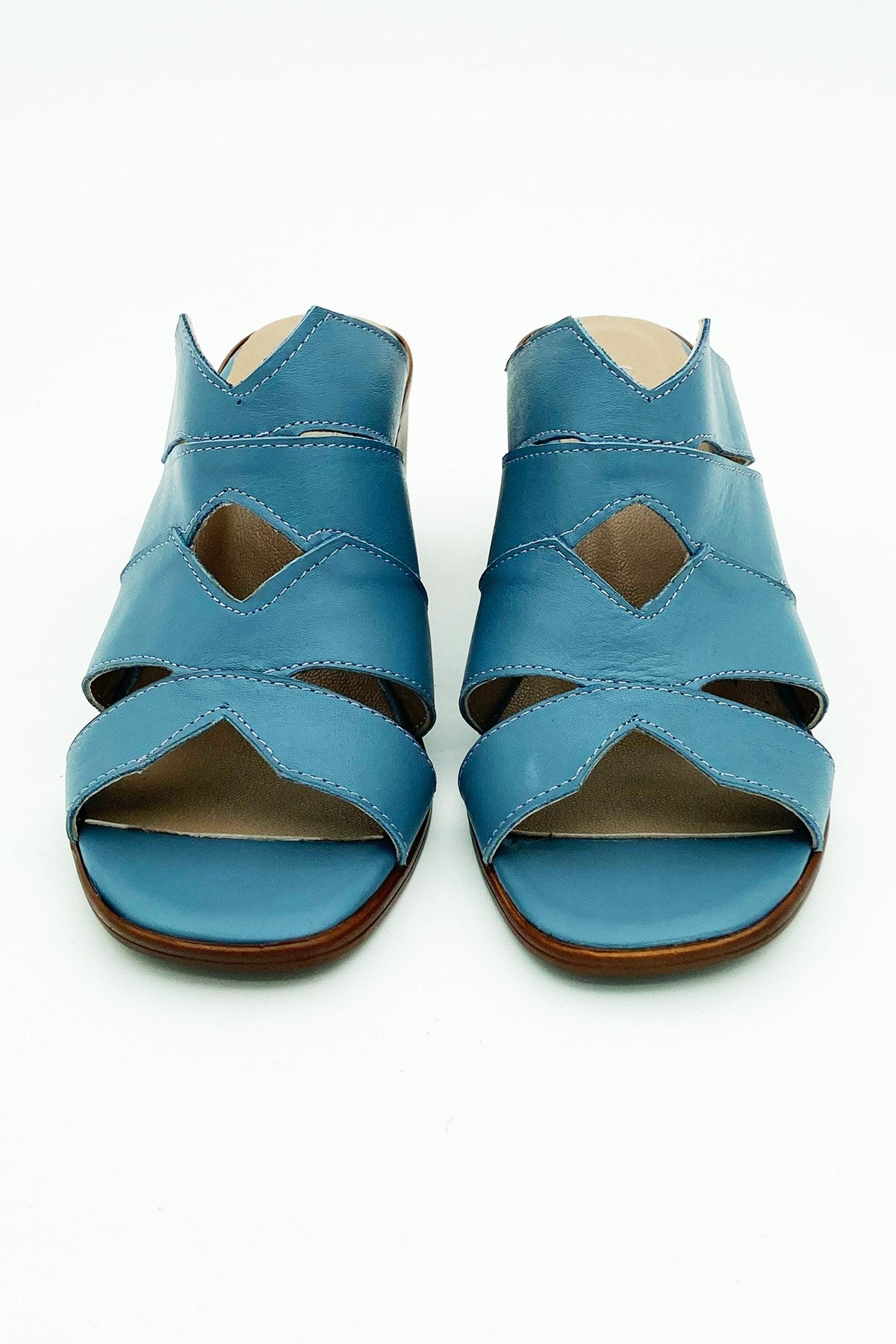 Bianca Mavi Hakiki Deri Terlik