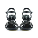 Roseline Plus Siyah Saten Önü Arkası Açık Taşlı Tokalı Kadeh Topuklu Abiye Ayakkabı