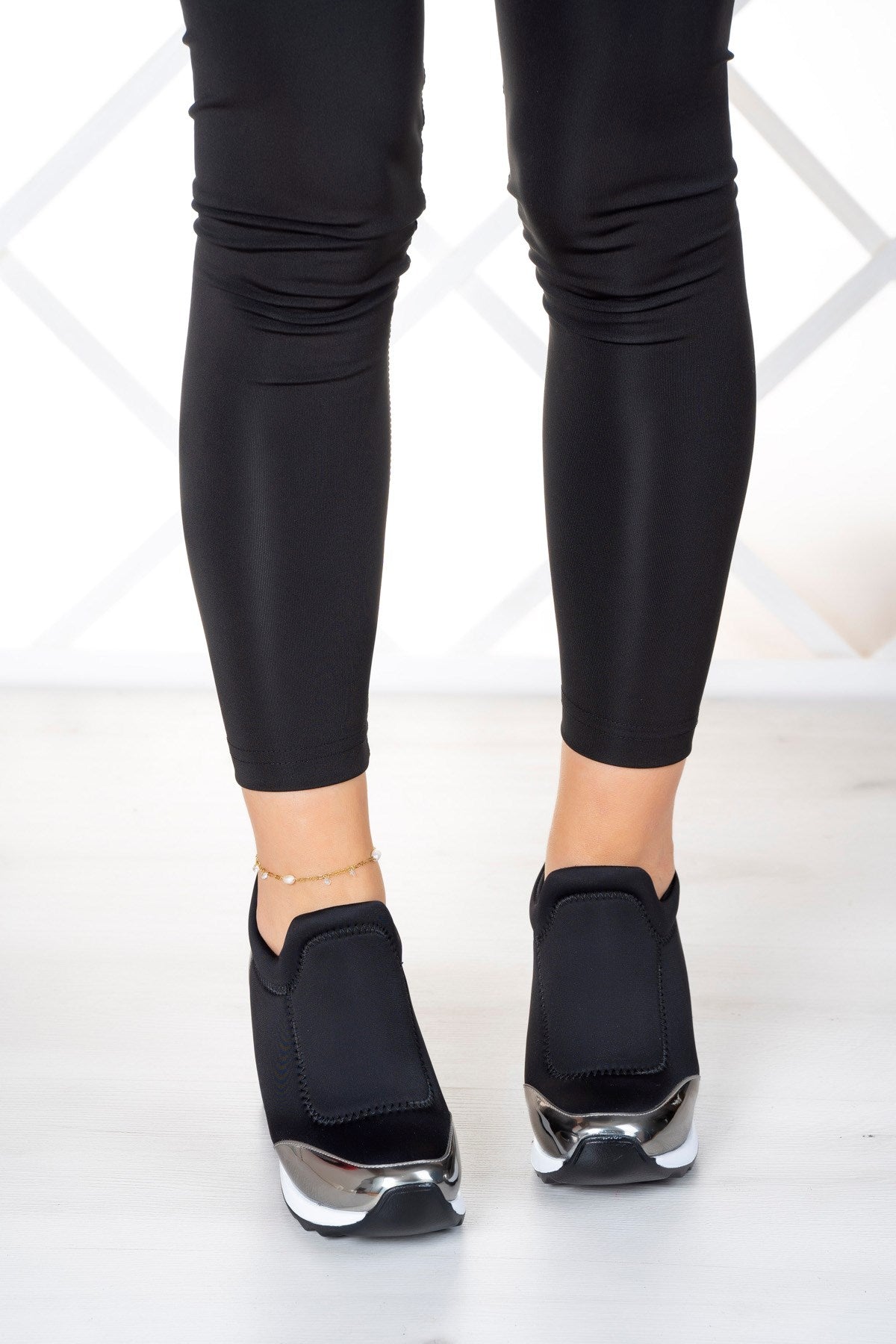 Anastasia Platin Ön Yüz Streç Gizli Dolgu Günlük Ayakkabı