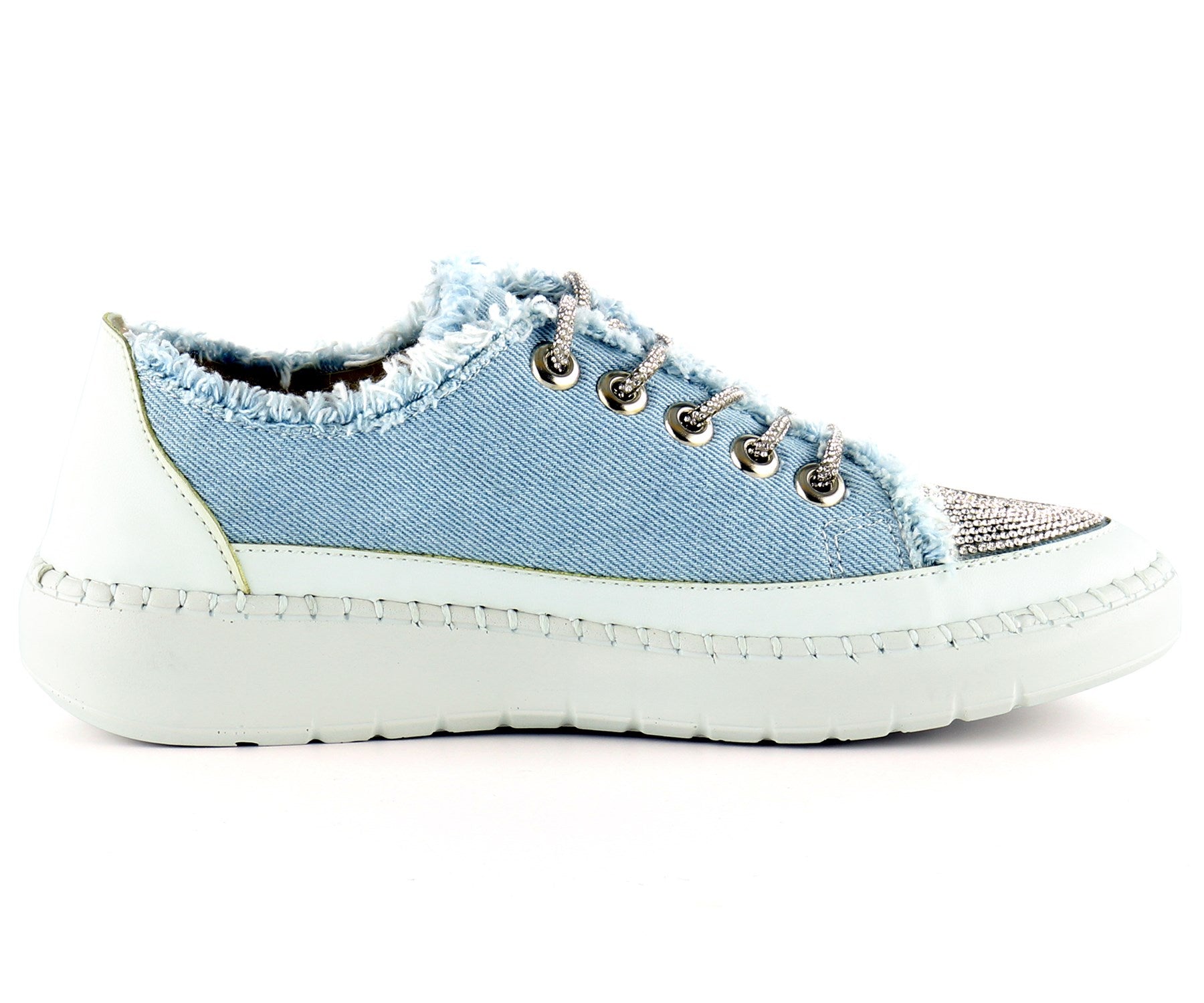 Vanessa Mavi Denim Taşlı Sneaker