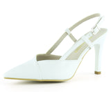 Sacha Beyaz Arkası Açık Stiletto