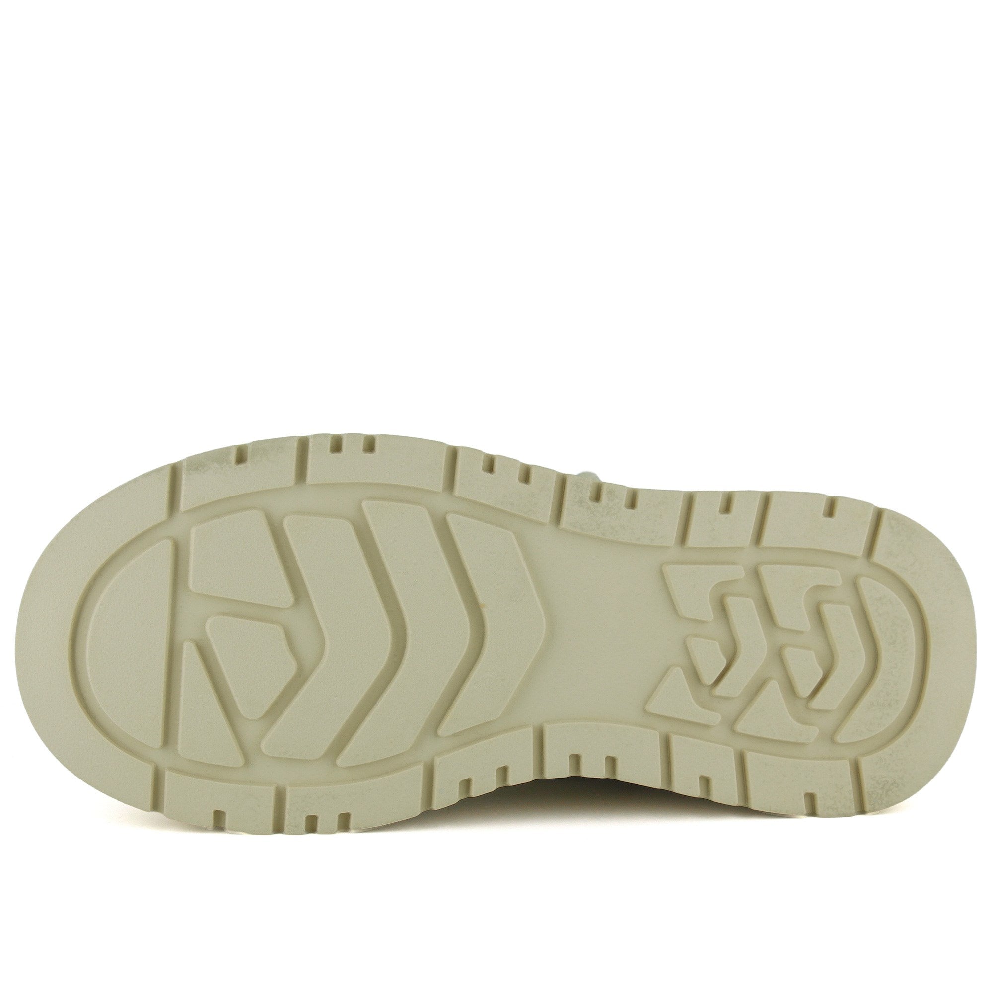 [261-BDLZ2004] Bej Vegan Kürk Astarlı Bağcıklı Yuvarlak Burun Flatform Taban Günlük Bot