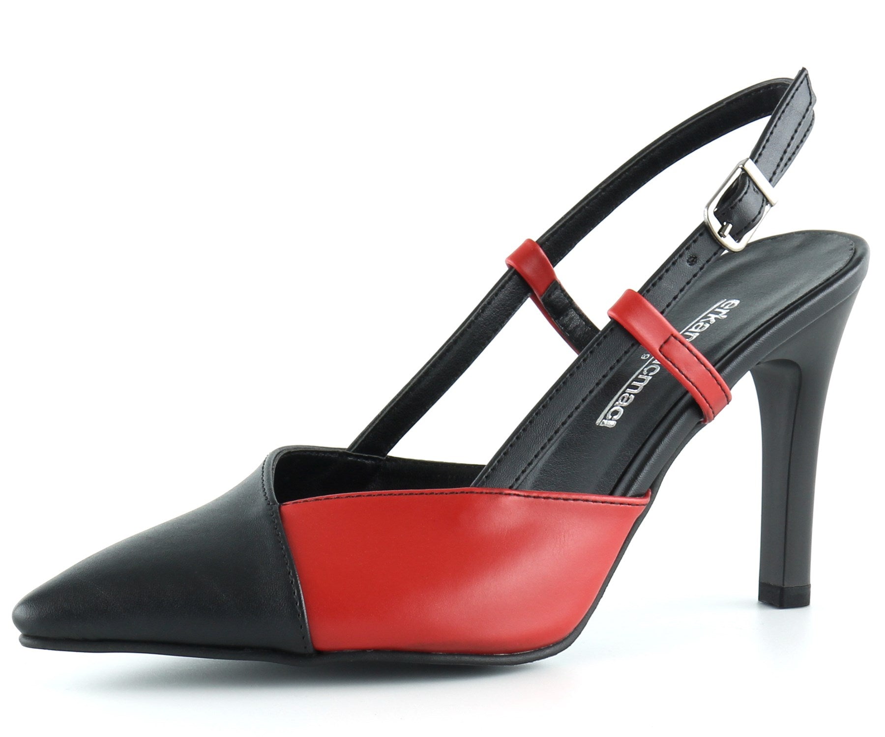 Sacha Siyah Kırmızı Arkası Açık Stiletto