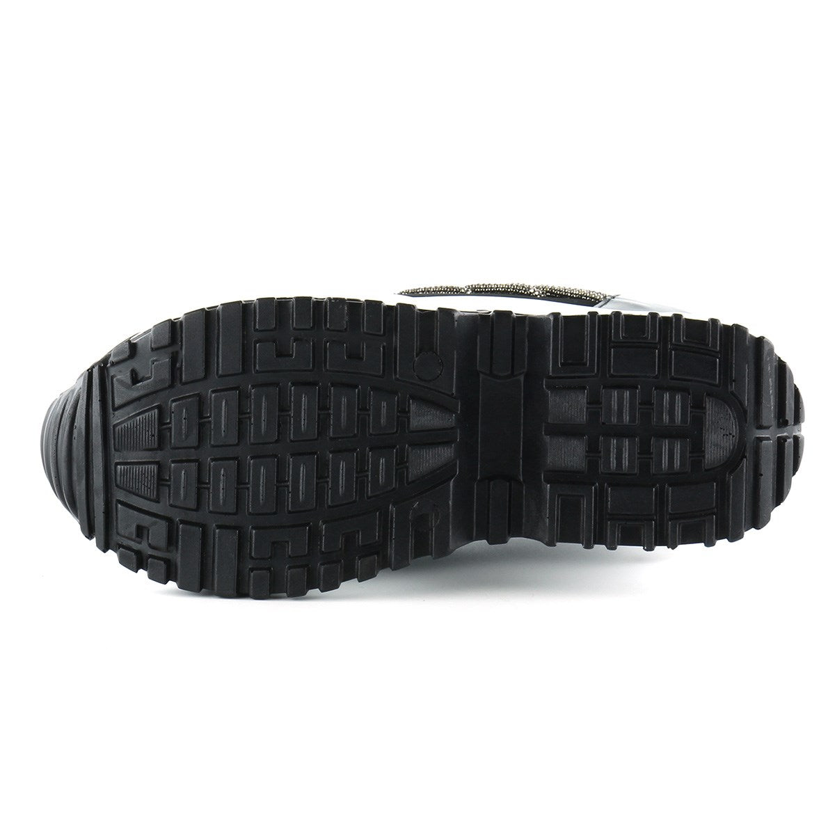 Maggie Siyah Streç Gümüş Zincirli Gizli Dolgu Günlük Ayakkabı