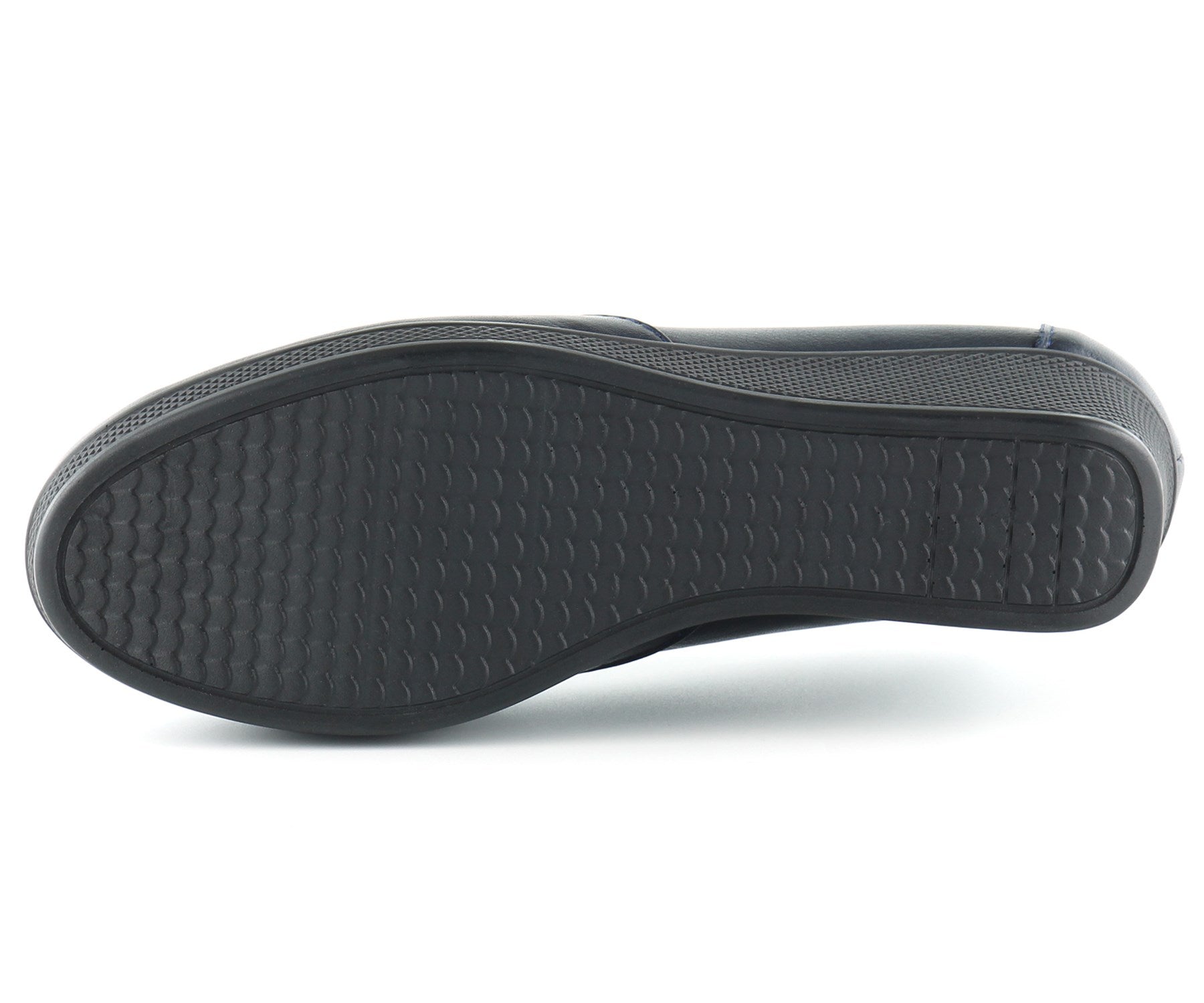 Dafne Lacivert Hakiki Deri Tokalı Yuvarlak Burun Dolgu Topuklu Günlük Ayakkabı