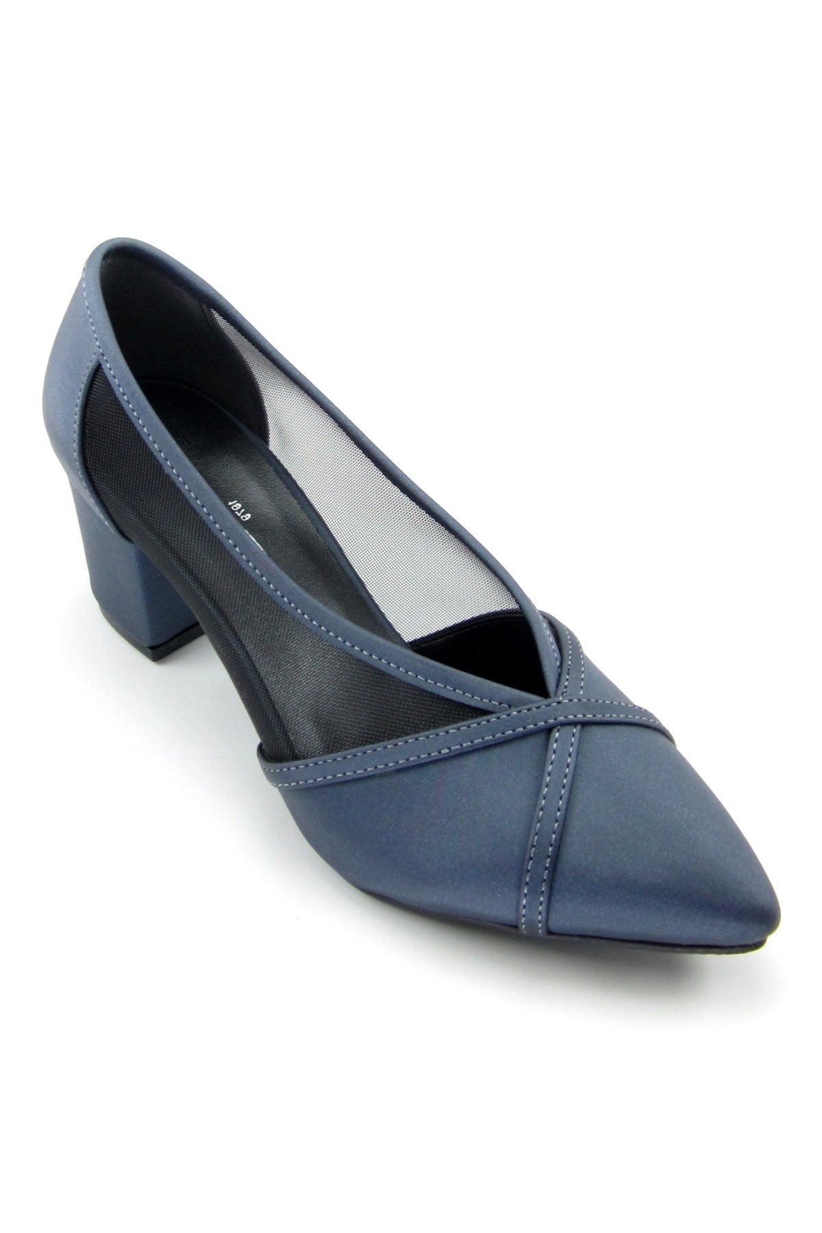 Mirabella Lacivert Saten Fileli Klasik Ayakkabı