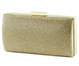 Altın Saten Kristal Taşlı Metal Saplı Abiye El Çantası ( ES0015AC )