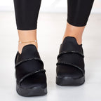 Barbara Siyah Streç Taşlı Sneaker
