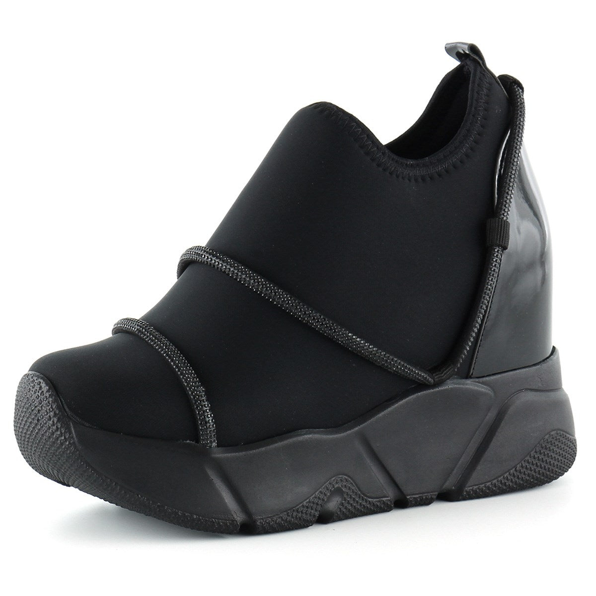 Barbara Siyah Streç Gizli Dolgu Günlük Ayakkabı