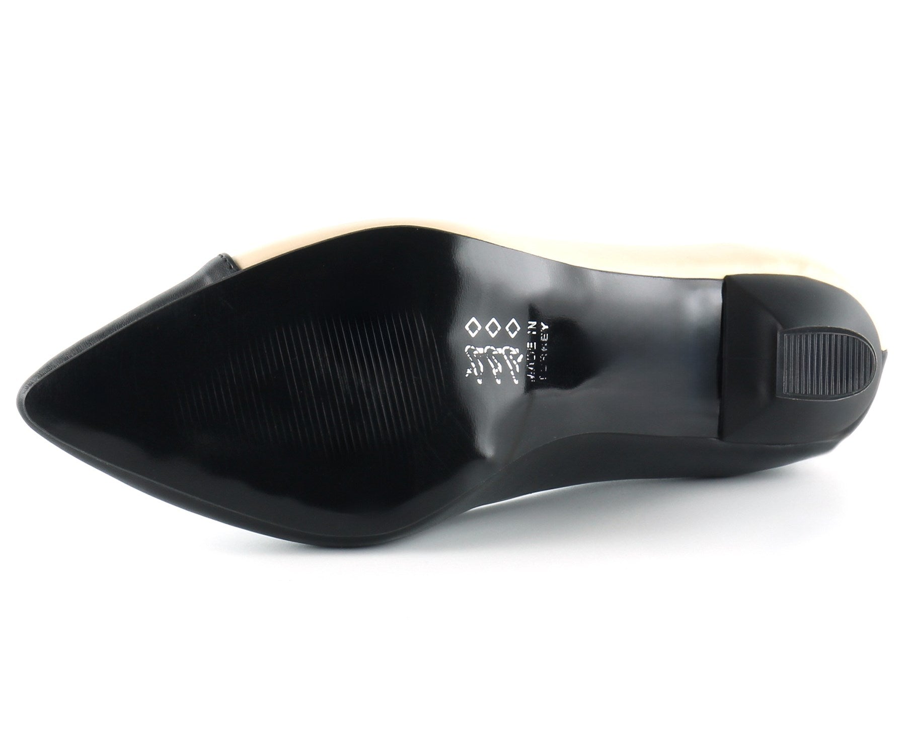 Jatqılı Plus Ten Siyah İnce Kadeh Topuklu Klasik Ayakkabı