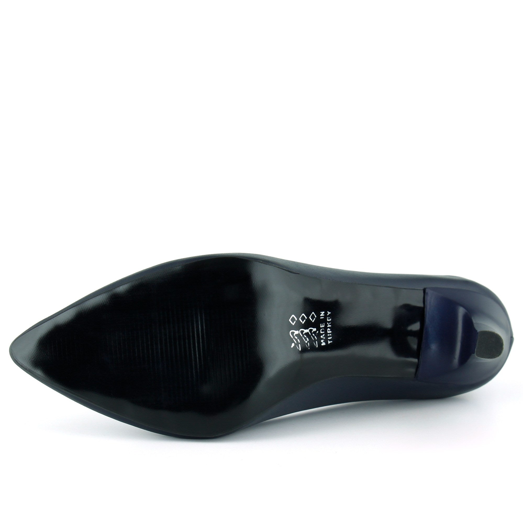 Gowa Lacivert Vegan Sivri Burun İnce Topuklu Klasik Stiletto Ayakkabı