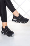 Barbara Platin Streç Taşlı Sneaker