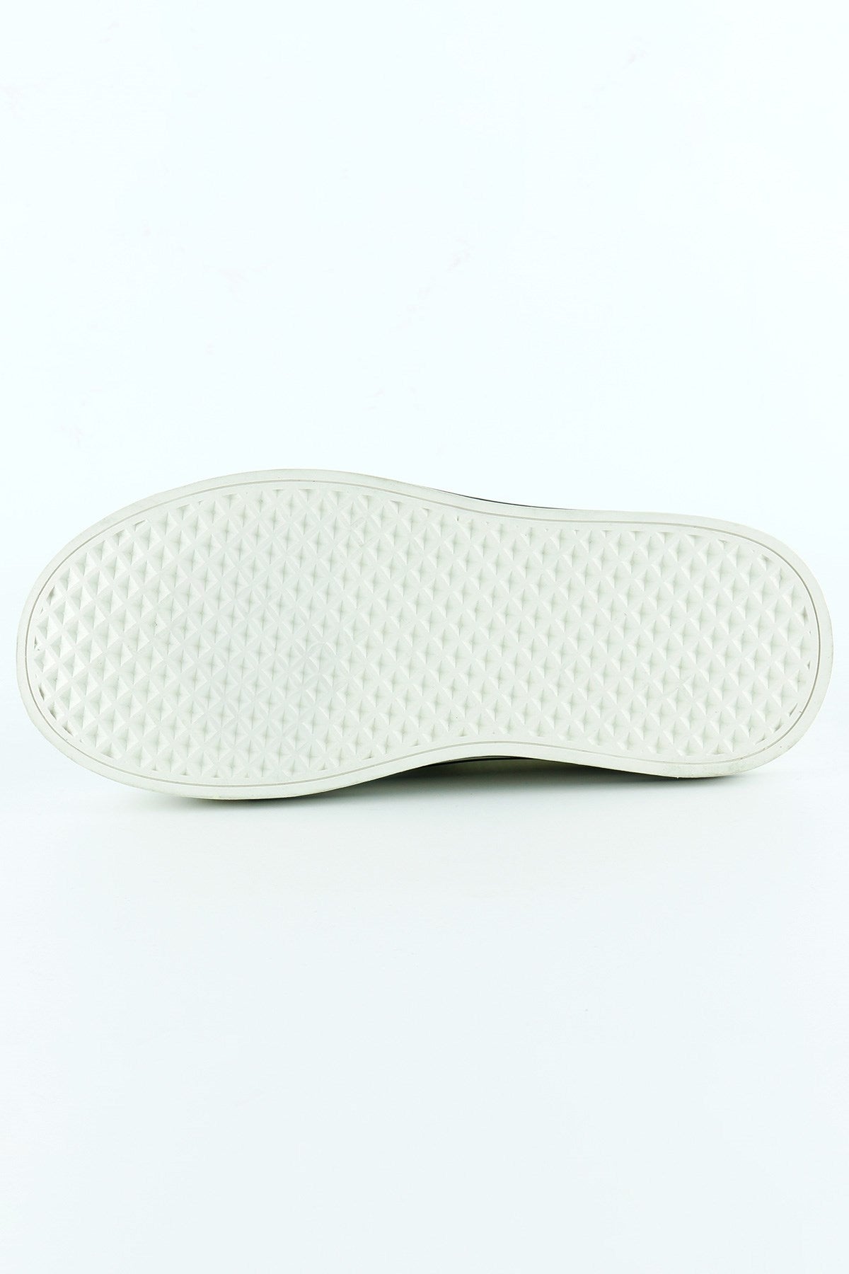 [5025] Beyaz Yüksek Taban Spor Fileli Taşlı Bağcıklı Platform Sneaker