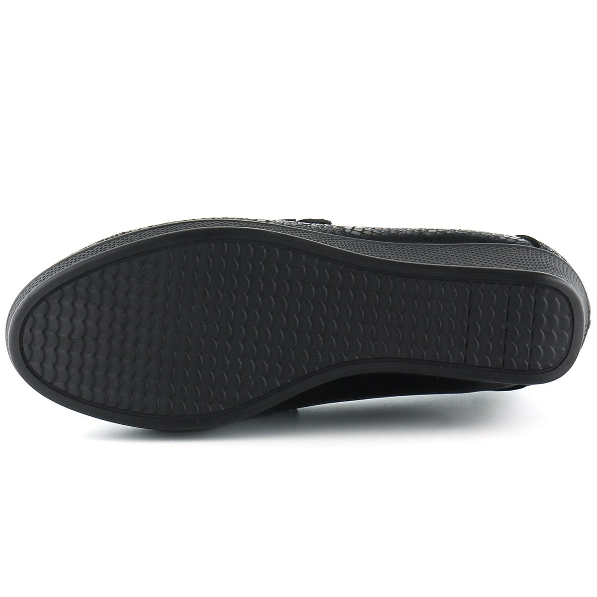 Taylor Siyah Yılan Hakiki Deri Dolgu Topuklu Günlük Ayakkabı