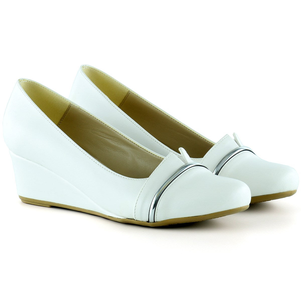 Colel Beyaz Dolgu Topuklu Ayakkabı