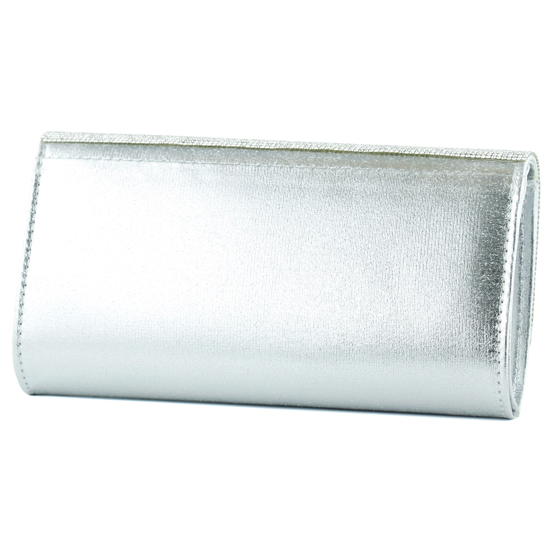 (ES0020AC) Lame Kristal Taşlı Zincir Askılı Manyetik Kapaklı Abiye El Çantası