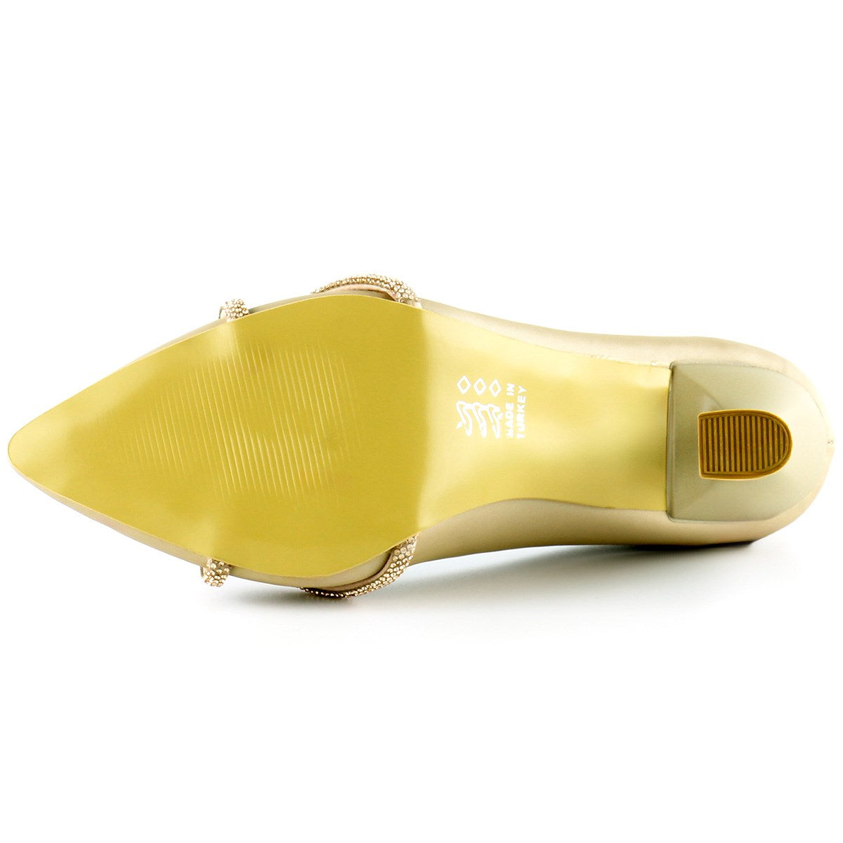 Abby Ten Saten Burma Taşlı Abiye Ayakkabı