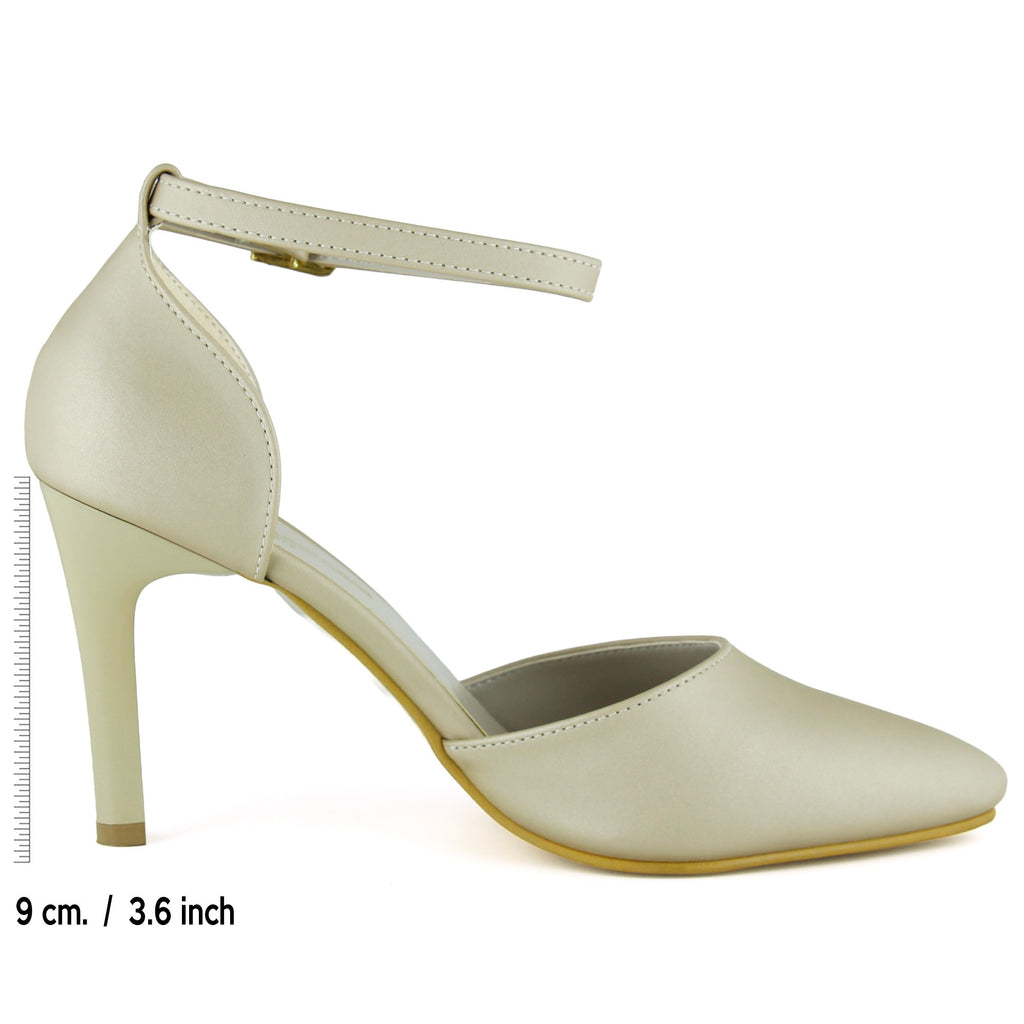 Sindy Plus Ten Saten Bantlı İnce Topuklu Abiye Stiletto Ayakkabı