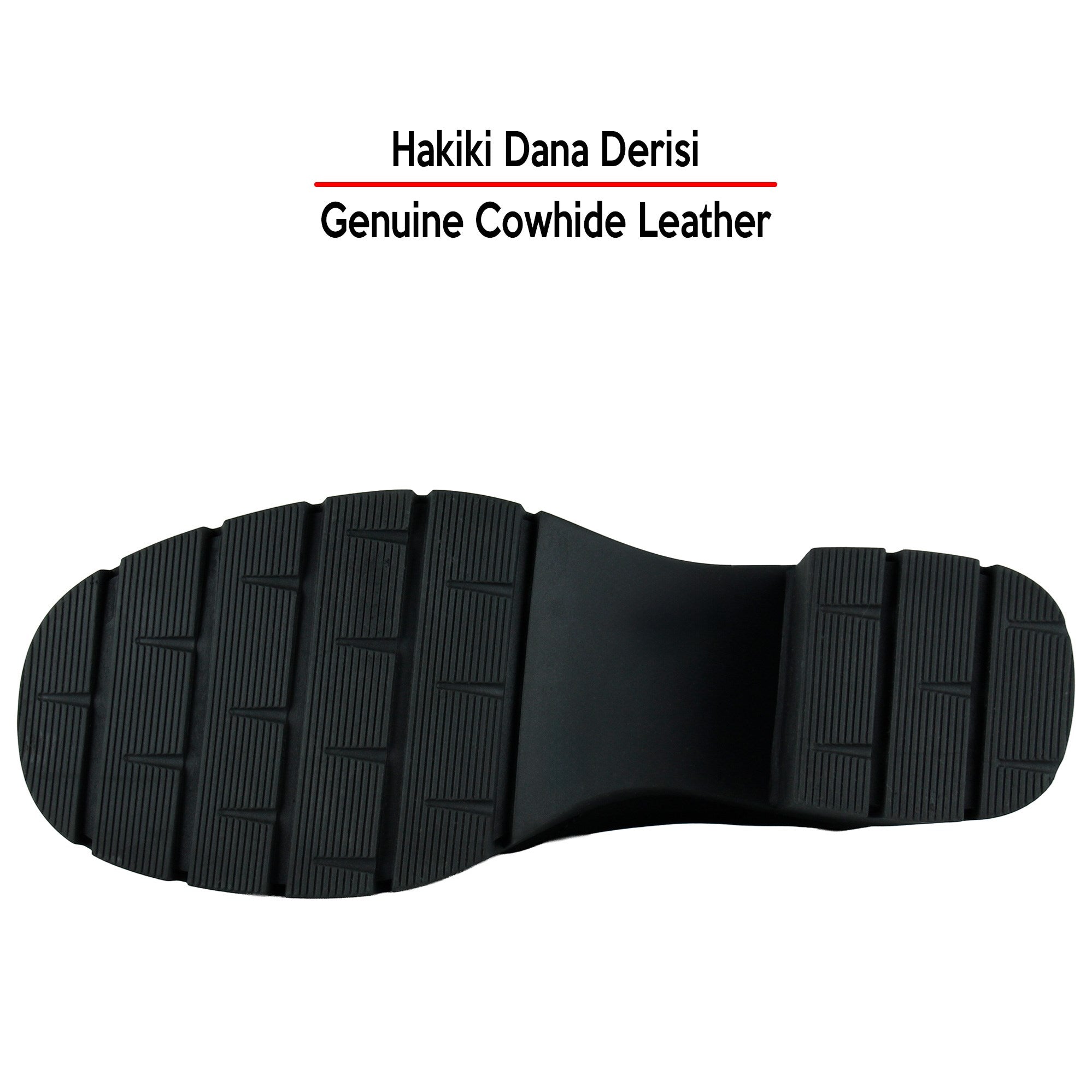 [MAX 5045] Siyah Hakiki Dana Derisi Lastikli Tokalı Kalın Topuklu Günlük Loafer Ayakkabı