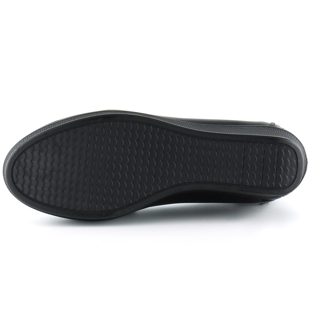 Emma Siyah Hakiki Deri Dolgu Topuklu Günlük Ayakkabı