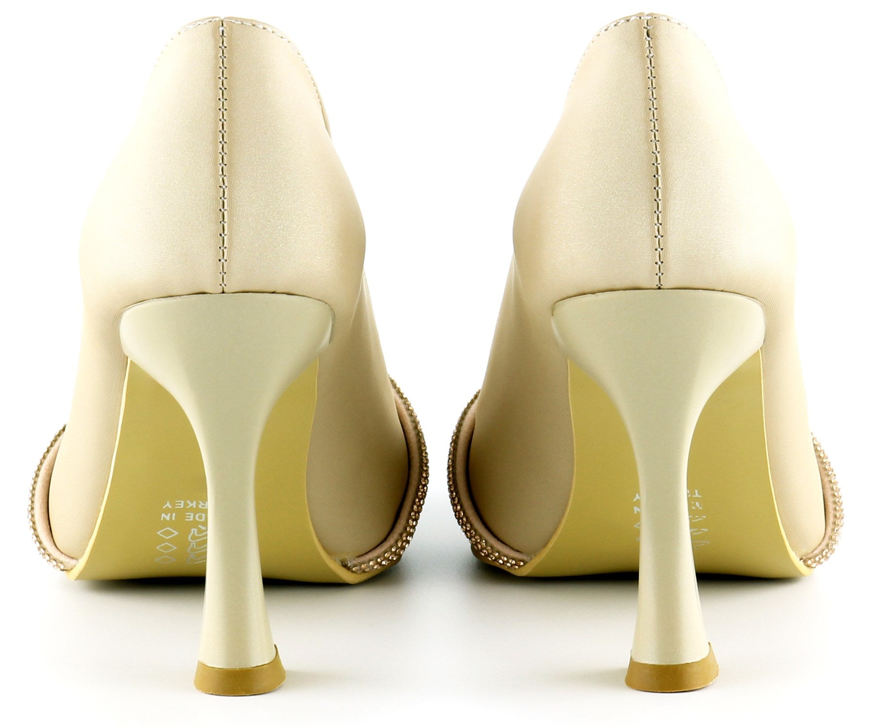 Abby Ten Saten Burma Taşlı Abiye Ayakkabı