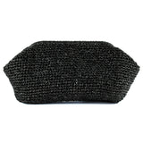 (ES0010EC) Sema Siyah Simli El Örgüsü Burslu Büyük Boy El Çantası